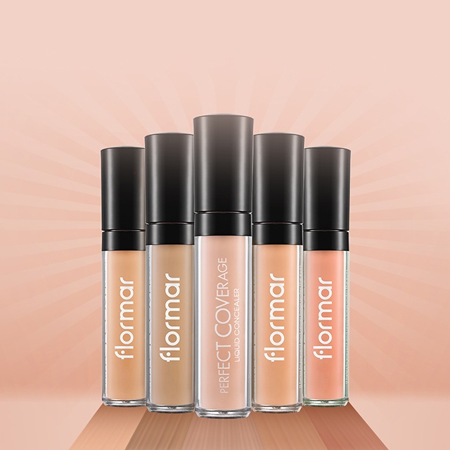Flormar Oman - An even toned eye area is possible with Flormar Perfect Coverage  Liquid Concealer. If you wish, you can also apply contours with different  color tones
